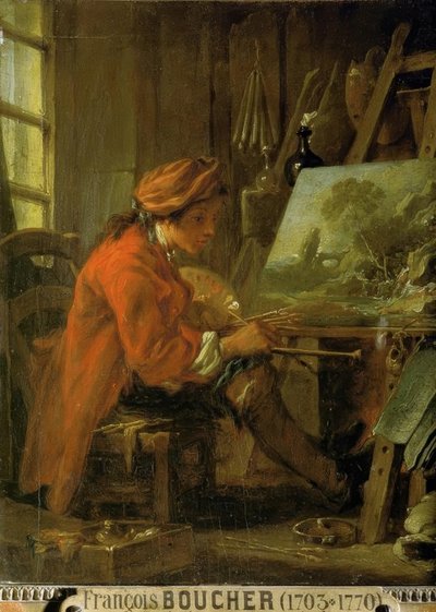 Der Maler in seiner Werkstatt von François Boucher